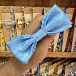 1. Listón de cinta azul con lazo para moda y accesorios infantiles.