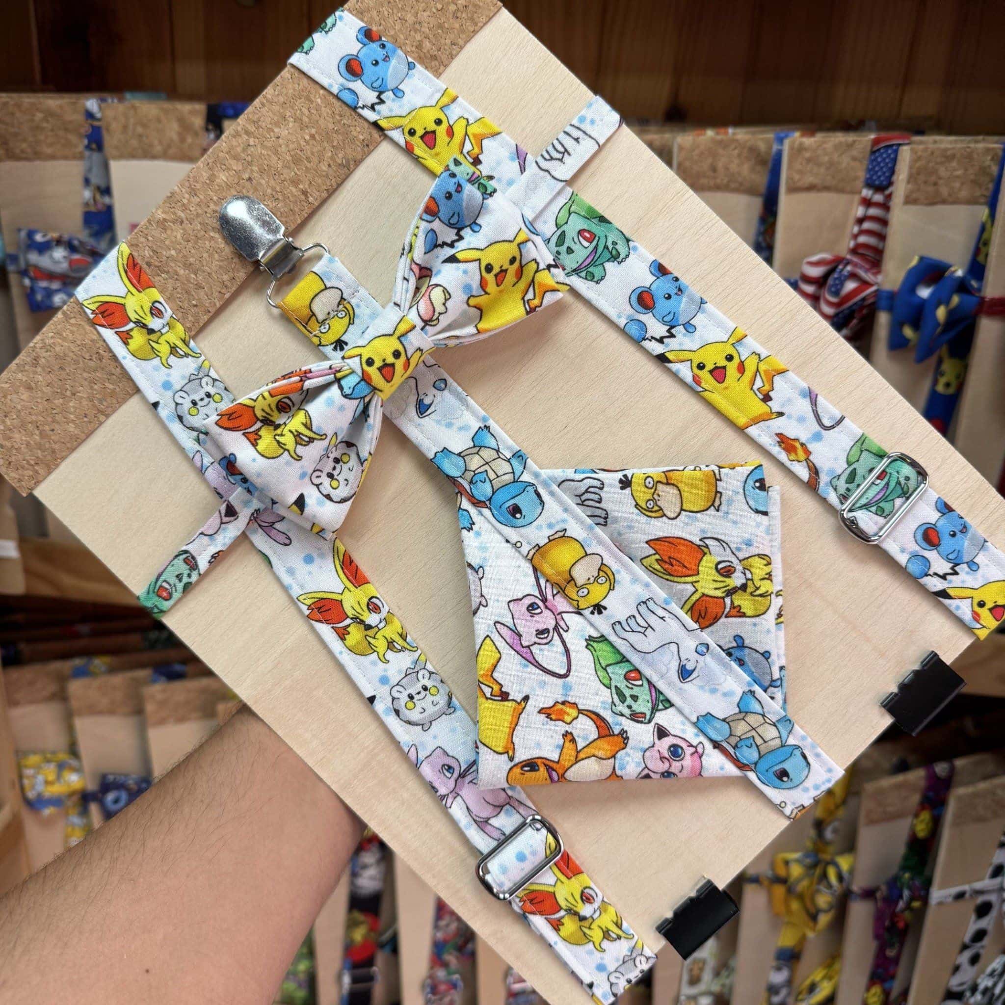 1. Correa y girasol de Pokémon para niños, estampado divertido y colorido.
