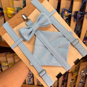 1. Corbata y cinturón en color azul para niños, accesorios de moda infantil.