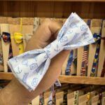 1. Lazo de tela con estampado náutico y personajes infantiles para accesorios de moda.