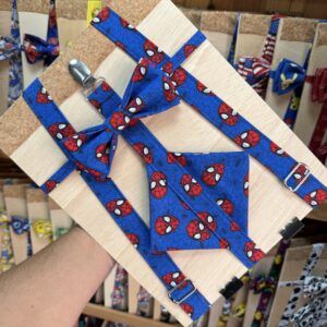 Diadema de muñeca con tela de Spiderman, accesorios coloridos para niños.