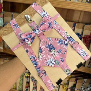 1. Cinturón de tela rosa con estampado floral para mujer, accesorio de moda y moda bohemia.