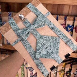 1. Correa de bandana con diseño de mapas y cuerda de algodón para mascotas.
