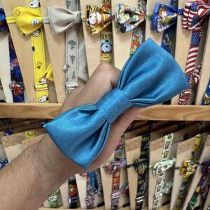 1. Lazo de tela azul brillante para accesorios, moda DIY y regalos personalizados.