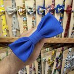 1. Corbata de tela azul, accesorio para niños y adultos, resistente y colorido.