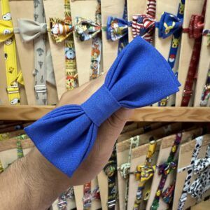 1. Corbata de tela azul, accesorio para niños y adultos, resistente y colorido.