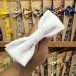 1. Pajarita blanca de tela para niños y adultos, decorativa y elegante.
