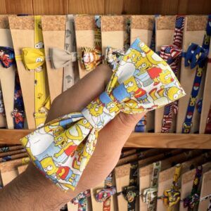 1. Laço de tela de los Simpsons en variedad de estampados, accesorios para niños y adultos.