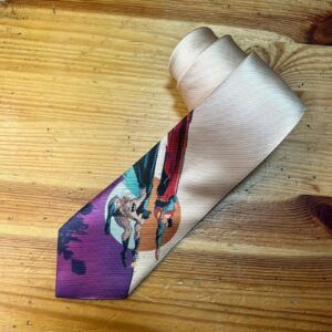 Corbata de seda con diseño de dibujos animados, elegante y original.