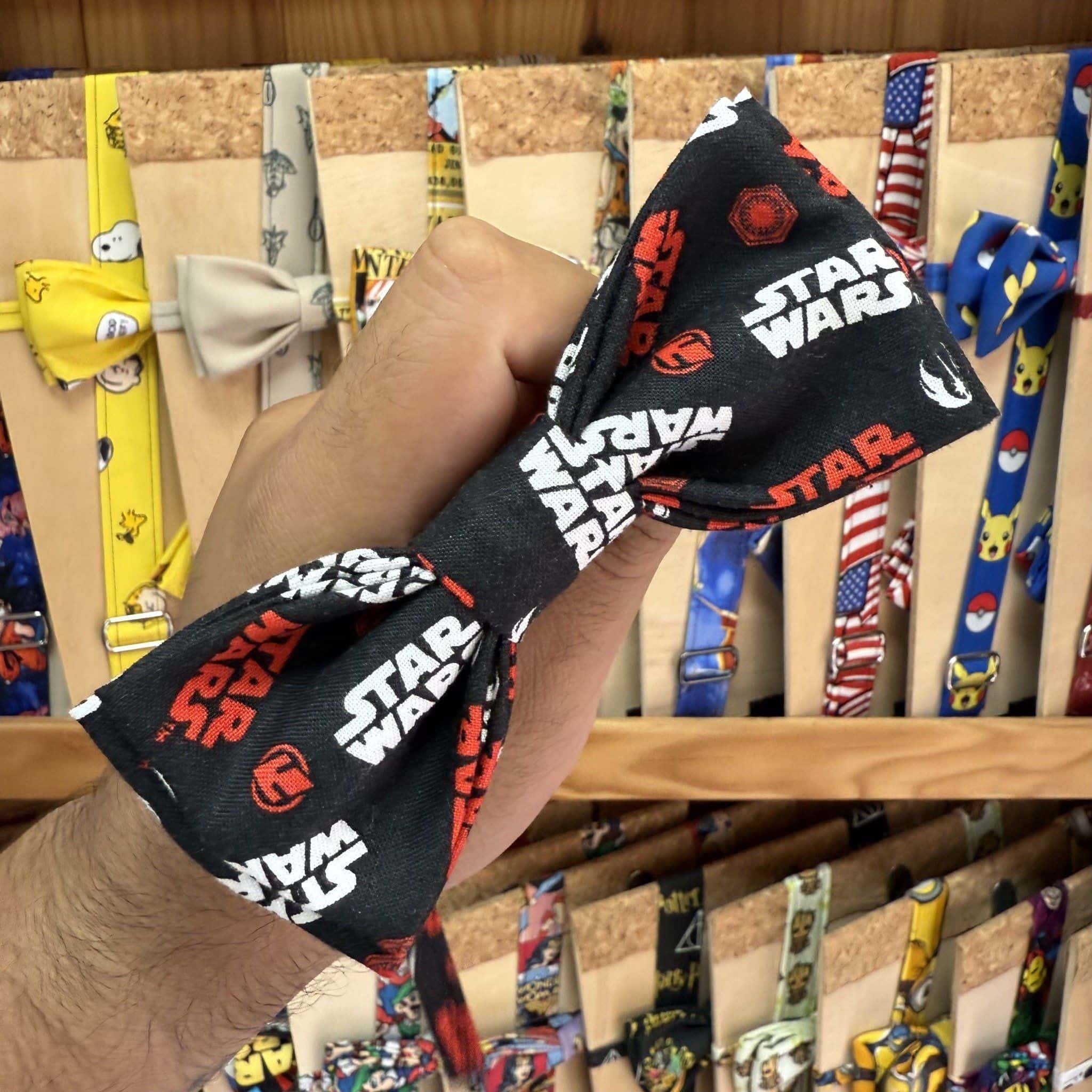 Cinta de tela decorada con motivos de Star Wars, estilo polipiel, para peinar o amarrar el cabello.