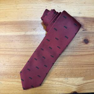 Corbata burdeos con patrón de búhos negros para hombres y mujeres, elegante y con estilo.