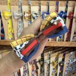 Barrete con lazo de tela colorido, tienda de accesorios de moda, detalles para el cabello, artículos de moda divertida, Carmenatis.