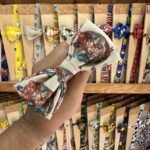 Cinta de tela con diseño de personajes de anime y animales, ideal para accesorios y moda.