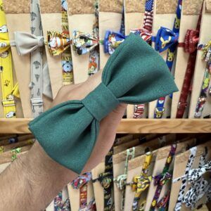 1. Listón de tela verde con moño, accesorio para cabello, elegante y cómodo.