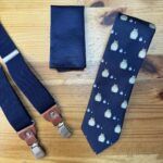 Corbata azul con personajes de Totoro, accesorios de moda moda masculina, estilo japonés, diseño único.
