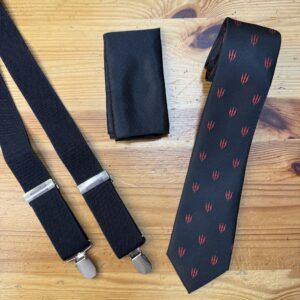 Negro Estampado Rojo