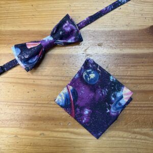 Cinta y pañuelo de galaxia, accesorios de moda con estampado espacial para mujer.