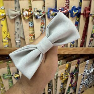 1. Lazo de tela beige con nudo en forma de mariposa, accesorios de moda para cabello.