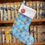 Botín de Navidad de Disney Princesa Cenicienta con diseño de personajes en azul.
