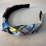 Diadema de tela con estampado de cómic y personajes famosos, accesorios de moda para mujer.