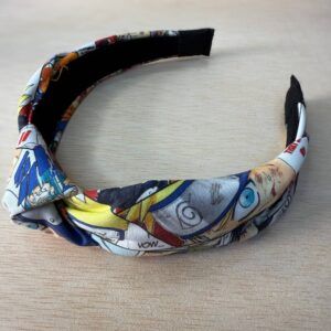 Diadema de tela con estampado de cómic y personajes famosos, accesorios de moda para mujer.