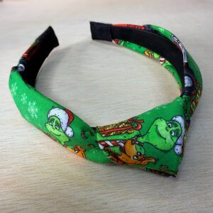 Diadema con estampado navideño, estilo festivo, accesorios de temporada, diseño divertido Navidad, ideal para celebraciones festivas.