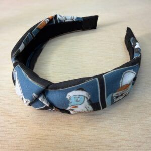 Cinta para la cabeza con diseño de personajes de Star Wars, estampado azul y negro, accesorio de moda y estilo.