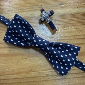 Azul con Corazones  – Cruz Decorada Azul